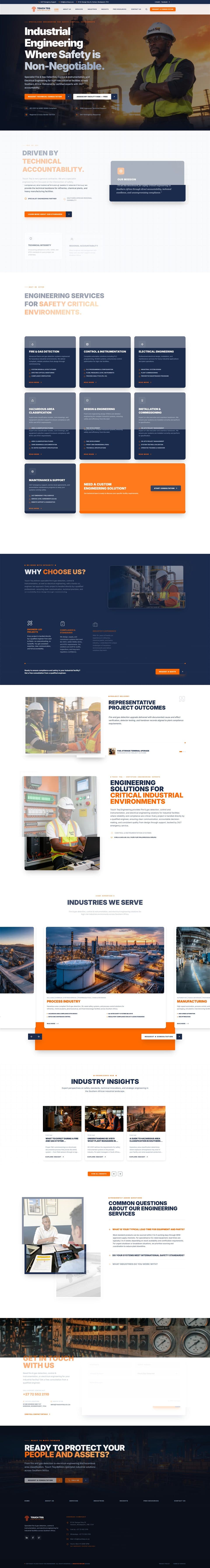 Touch Teq Engineering website screenshot